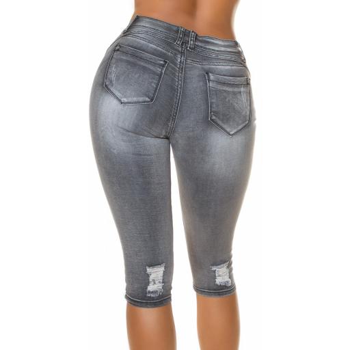 Capri jeans rotos de color negro [2]