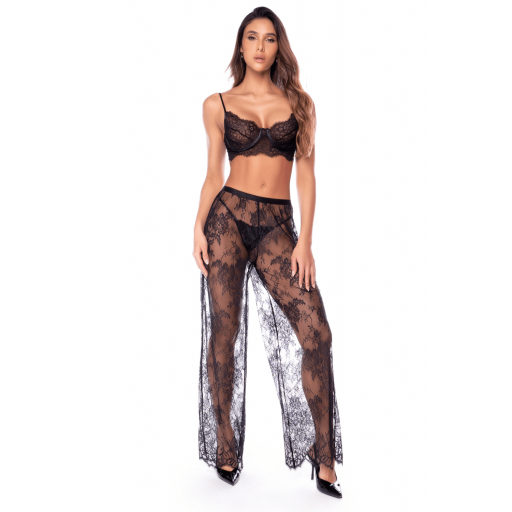 Conjunto 3 Piezas Encaje Negro [0]
