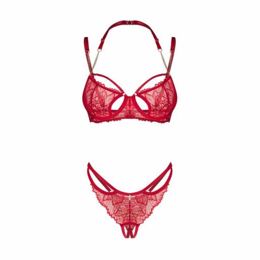 Conjunto Abierto en Encaje Rojo pasión [4]