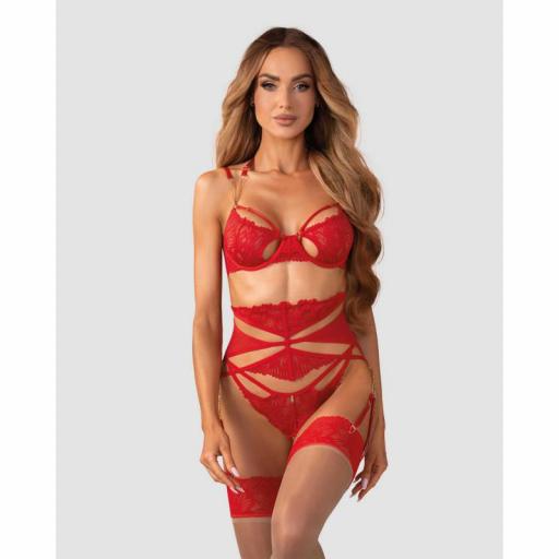 Conjunto Abierto en Encaje Rojo pasión [1]