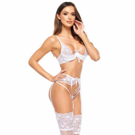 Conjunto blanco de sensualidad delicada [1]