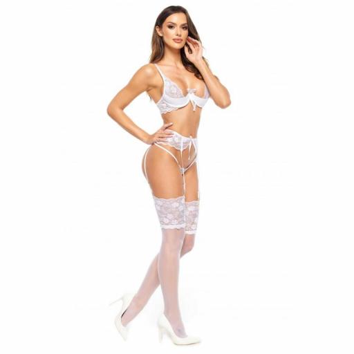 Conjunto blanco de sensualidad delicada [4]