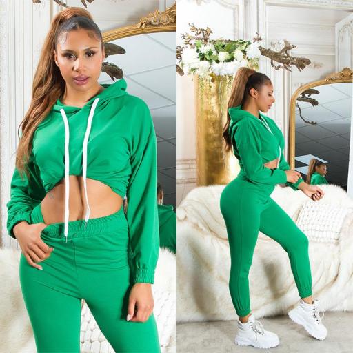 Conjunto casual sport capucha Verde [15]