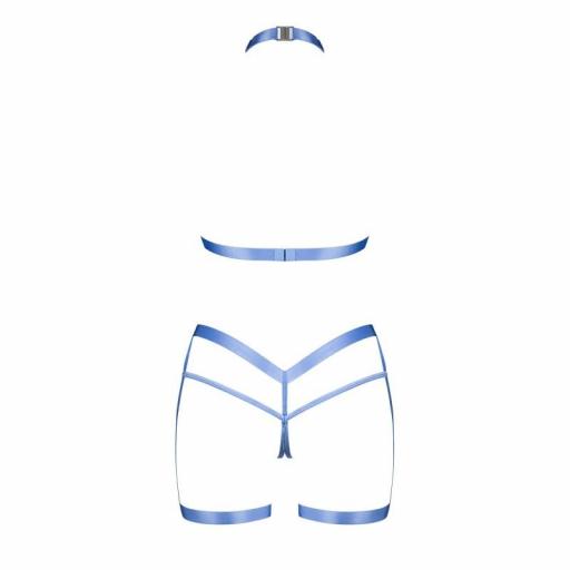 Conjunto de Arnés Azul con Collar Ajustable [5]