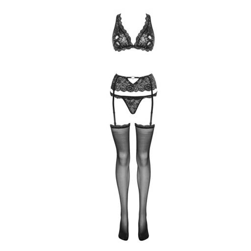 Conjunto de encaje negro 4 piezas [2]