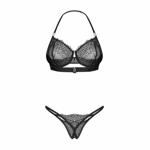 Conjunto de lencería con copas abiertas [4]