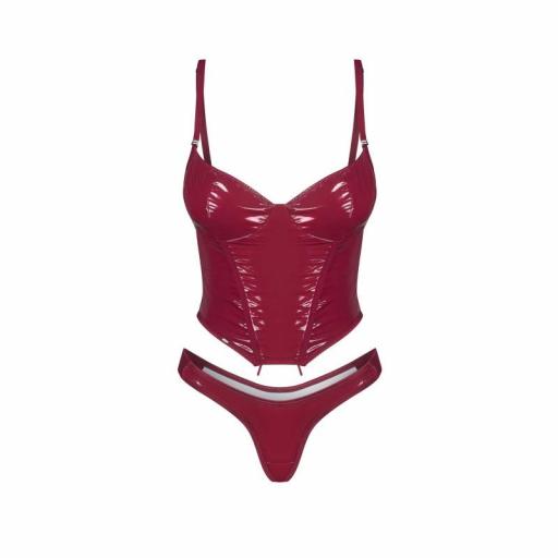 Conjunto corsé espejo de deseo burdeos [4]
