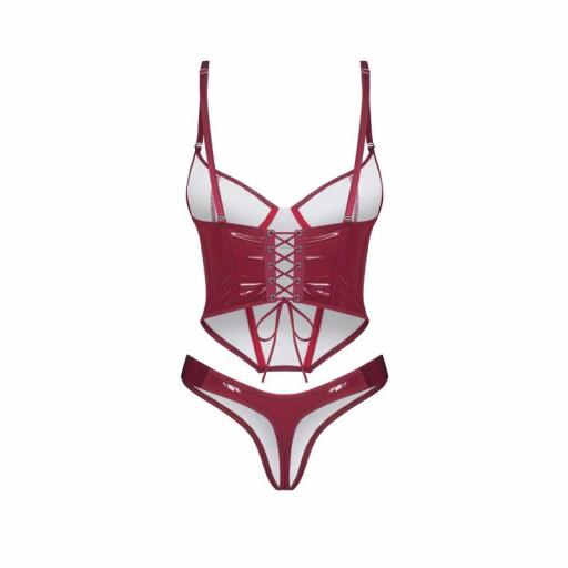 Conjunto corsé espejo de deseo burdeos [5]