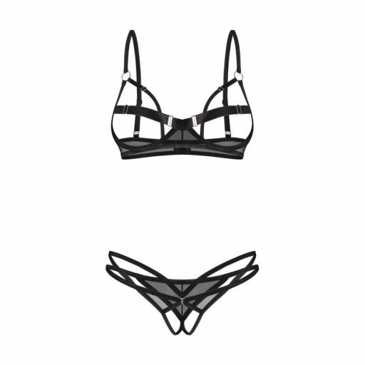 Conjunto negro abierto de seducción pura [3]