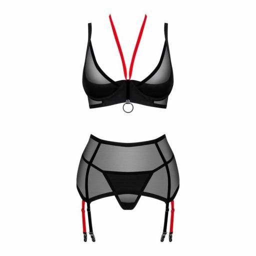 Conjunto Negro con Toques Rojos [6]