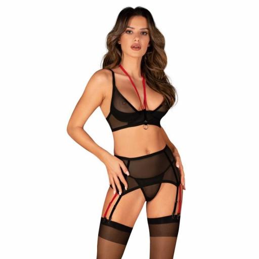 Conjunto Negro con Toques Rojos [0]