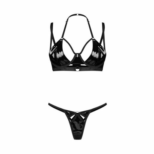 Conjunto Negro elegante Efecto Látex [4]