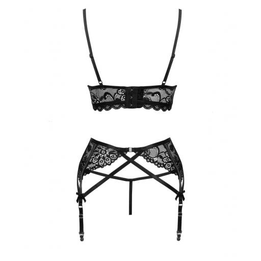 Conjunto sensual negro 3 piezas [12]