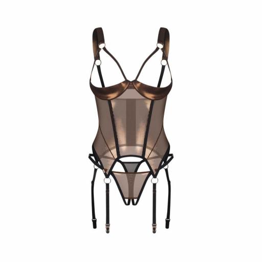 Corsé dorado sin copa y tanga abierto [6]