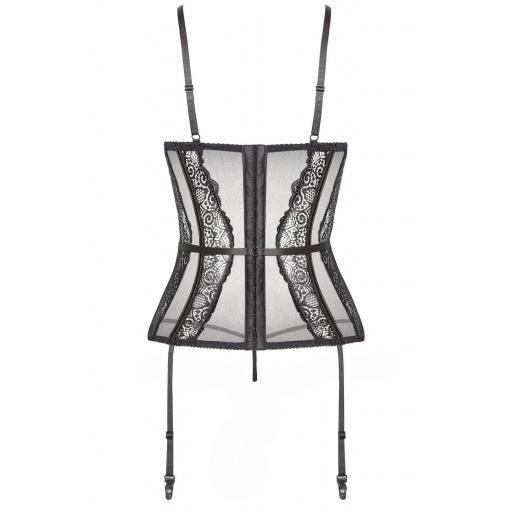 Corsé encanto negro de Encaje y Tul [6]