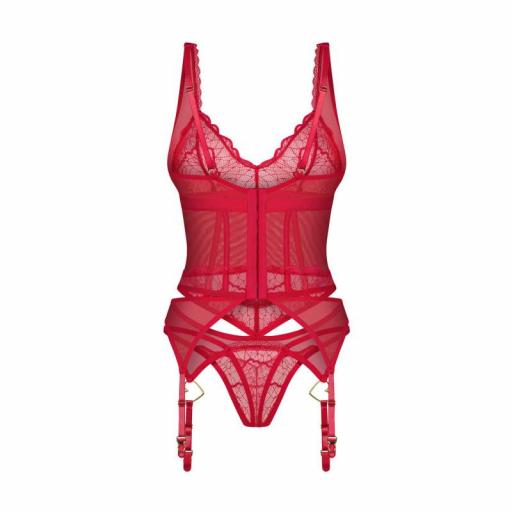 Corsé y tanga encanto escarlata [5]