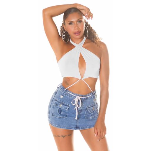 Crop top blanca envolvente [6]