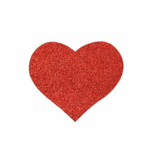 Cubrepezones Corazón brillo rojo [1]