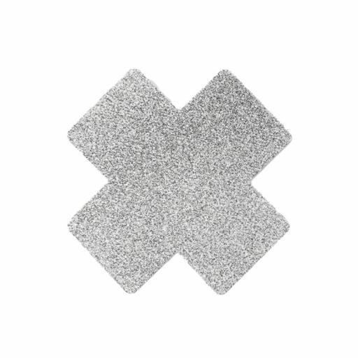 Cubrepezones Cruz brillo blanco [1]