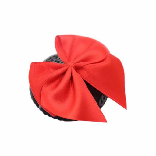 Cubrepezones negros con lazo rojo [2]