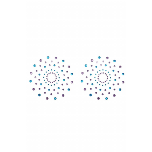 Cubrepezones Strass Azul Violeta