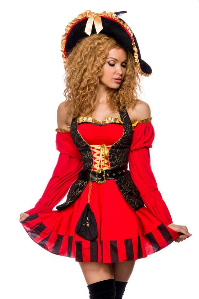 Comprar Disfraz de la mujer pirata premium rojo Disfraces atrevidos