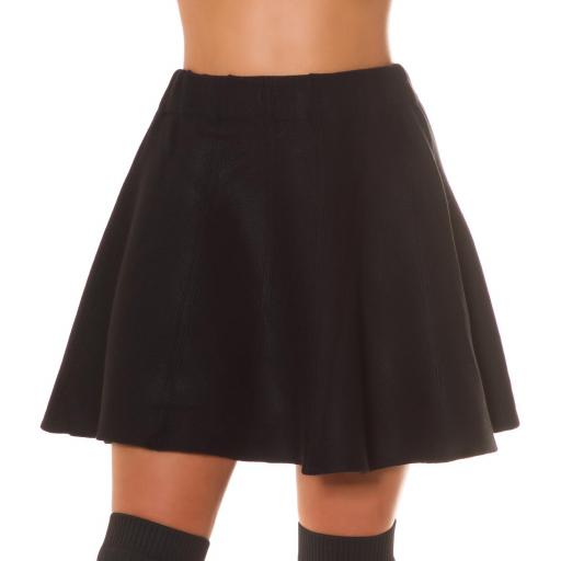 Falda corta de cintura alta negro [1]
