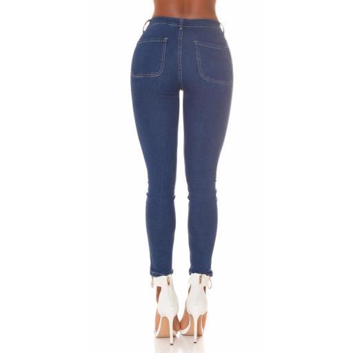 Jeans azul skinny de cintura alta  [2]