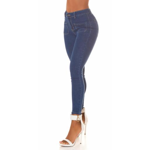 Jeans azul skinny de cintura alta  [3]