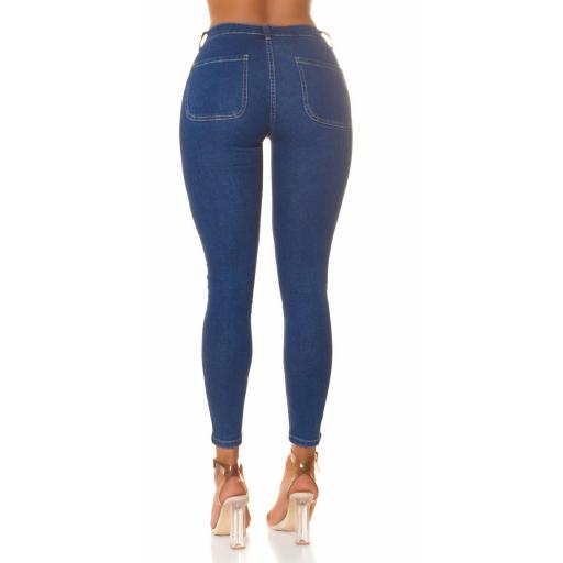 Jeans azul skinny de cintura alta  [1]