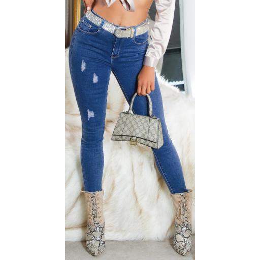 Jeans cintura alta Push up azul [15]