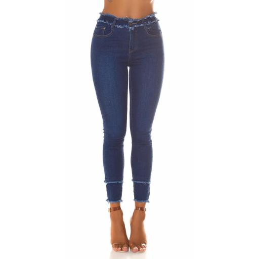 Jeans con bajo desgarrado cintura alta [2]
