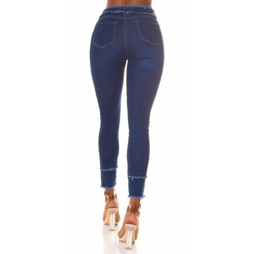Jeans con bajo desgarrado cintura alta [1]