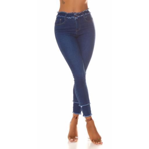 Jeans con bajo desgarrado cintura alta [4]