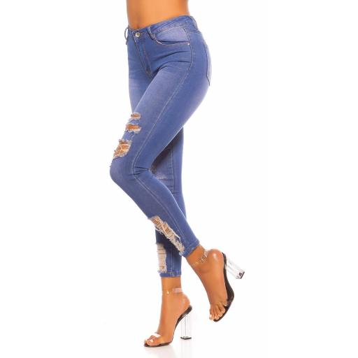 Jeans de cintura alta skinny look usado [5]
