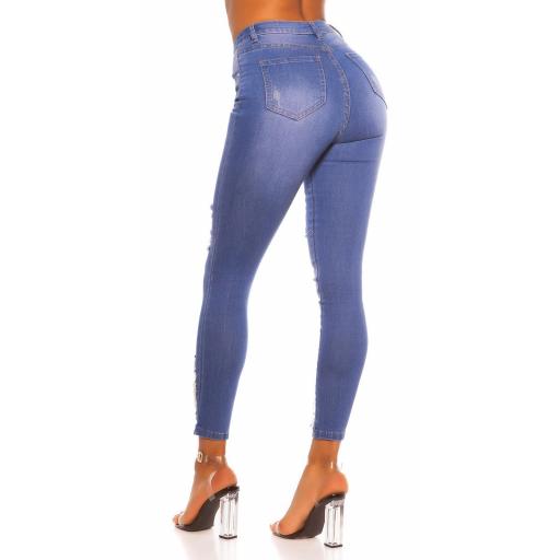 Jeans de cintura alta skinny look usado [3]