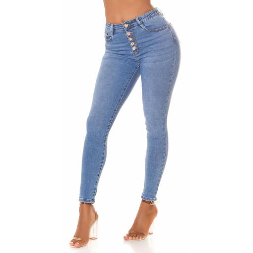 Jeans Pitillo Azul Cintura Alta [4]