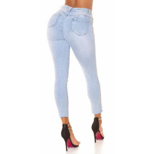 Jeans Push-Up básicos azul cintura alta  [1]
