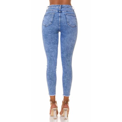 Jeans push up cintura alta desgastados [1]
