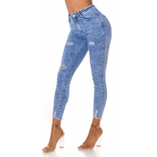 Jeans push up cintura alta desgastados [3]