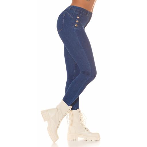Jeans Push-Up de cintura alta azul [3]