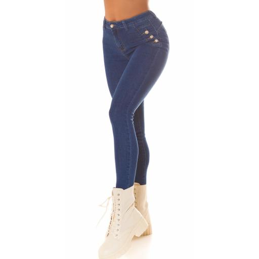 Jeans Push-Up de cintura alta azul [4]