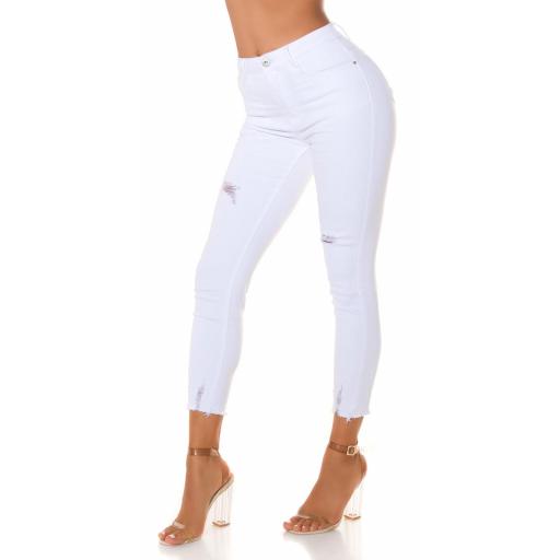 Jeans roto push up blanco cintura alta [2]