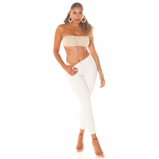 Jeans Skinny Beige Push-Up cintura alta [8]