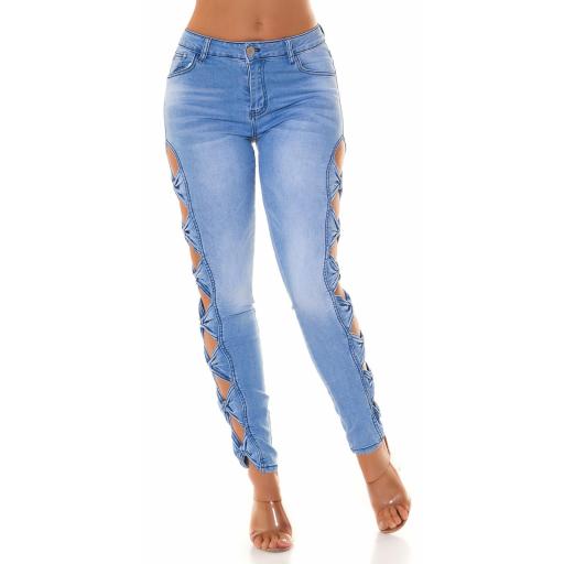 Jeans skinny con aberturas cintura baja [2]