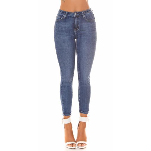 Jeans Skinny de cintura alta azul [1]