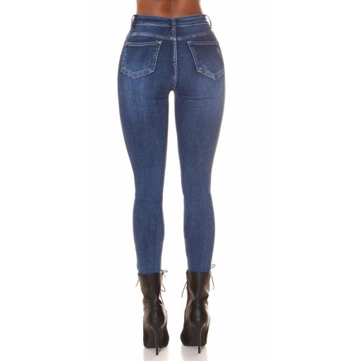 Jeans skinny desgastados azul oscuro [1]