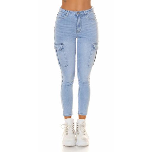 Jeans skinny estilo cargo cintura alta [2]