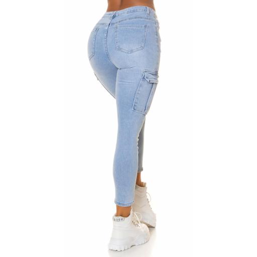 Jeans skinny estilo cargo cintura alta [1]