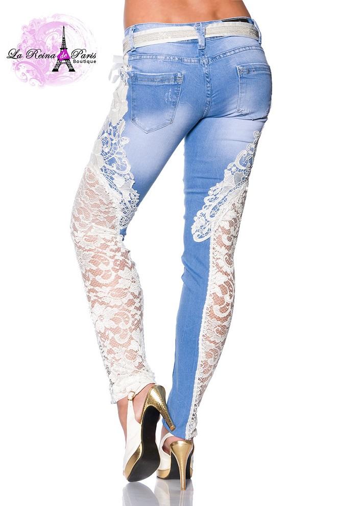 Comprar Jeans moda con blanco Bari Vaqueros ajustados